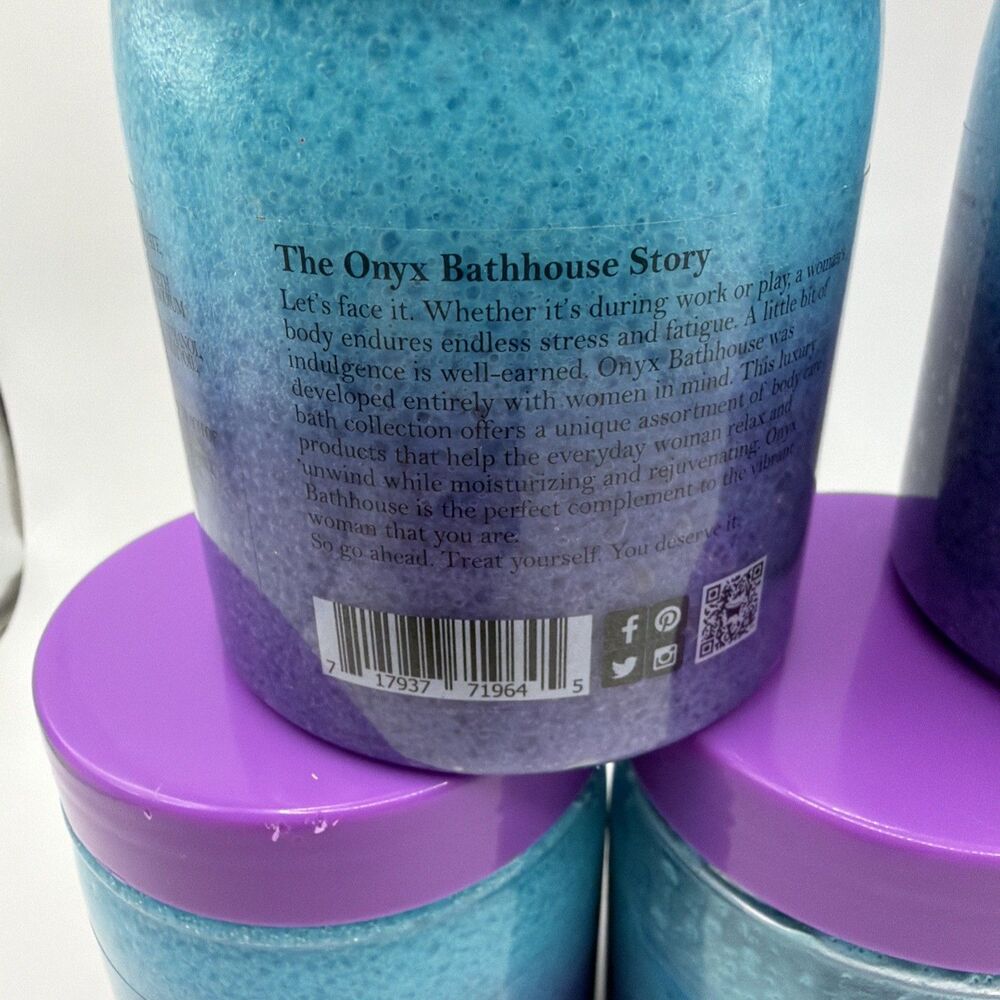 5 Onyx Bathhouse Beach Vacay Foaming Body Scrub w/ Coconut Oil 14 oz Jars - Picture 7 of 8